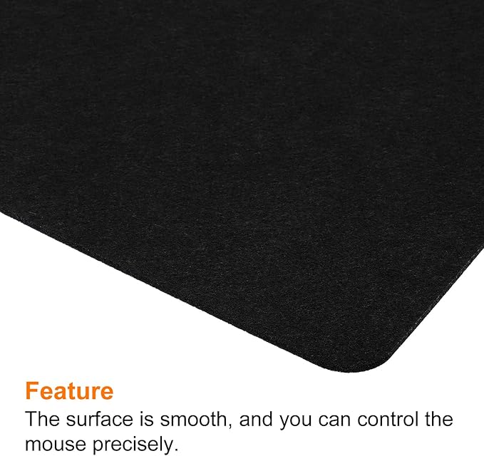 PATIKIL 28"x13" Desk Mat Protector, Felt Dual Side Mouse Pad Writing Mat for Office Home, Black | Mouse Pads - TrueDesk