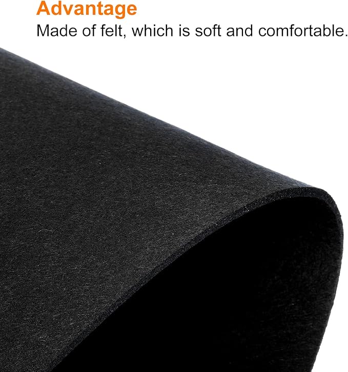 PATIKIL 28"x13" Desk Mat Protector, Felt Dual Side Mouse Pad Writing Mat for Office Home, Black | Mouse Pads - TrueDesk