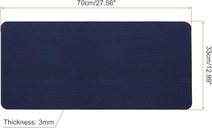 PATIKIL 28"x13" Desk Mat Protector, Felt Dual Side Mouse Pad Writing Mat for Office Home, Blue | Mouse Pads - TrueDesk