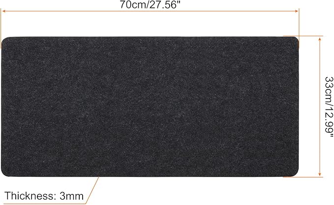 PATIKIL 28"x13" Desk Mat Protector, Felt Dual Side Mouse Pad Writing Mat for Office Home, Gray | Mouse Pads - TrueDesk