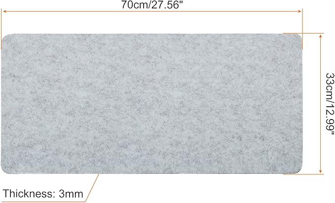 PATIKIL 28"x13" Desk Mat Protector, Felt Dual Side Mouse Pad Writing Mat for Office Home, Light Gray | Mouse Pads - TrueDesk