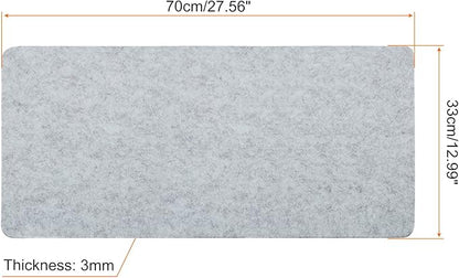 PATIKIL 28"x13" Desk Mat Protector, Felt Dual Side Mouse Pad Writing Mat for Office Home, Light Gray | Mouse Pads - TrueDesk