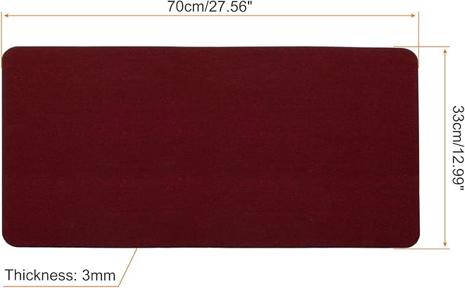 PATIKIL 28"x13" Desk Mat Protector, Felt Dual Side Mouse Pad Writing Mat for Office Home, Red | Mouse Pads - TrueDesk