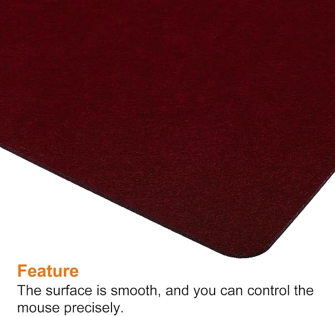 PATIKIL 28"x13" Desk Mat Protector, Felt Dual Side Mouse Pad Writing Mat for Office Home, Red | Mouse Pads - TrueDesk