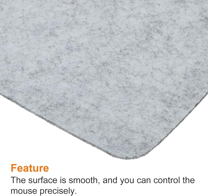 PATIKIL 35"x13" Desk Mat Protector, Felt Dual Side Mouse Pad Writing Mat for Office Home, Light Gray | Mouse Pads - TrueDesk