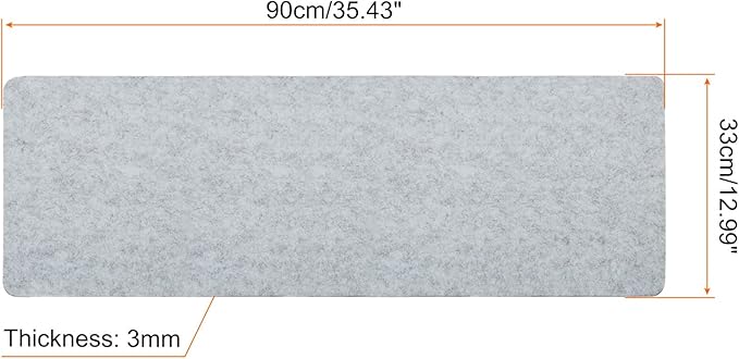 PATIKIL 35"x13" Desk Mat Protector, Felt Dual Side Mouse Pad Writing Mat for Office Home, Light Gray | Mouse Pads - TrueDesk