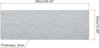 PATIKIL 35"x13" Desk Mat Protector, Felt Dual Side Mouse Pad Writing Mat for Office Home, Light Gray | Mouse Pads - TrueDesk