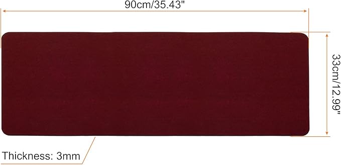PATIKIL 35"x13" Desk Mat Protector, Felt Dual Side Mouse Pad Writing Mat for Office Home, Red | Mouse Pads - TrueDesk