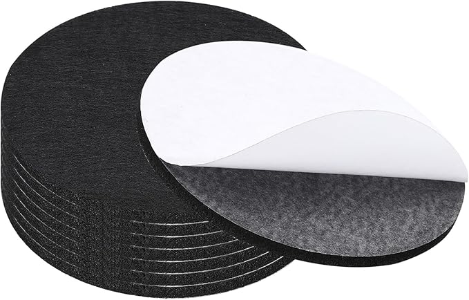 PATIKIL 4" Diameter Felt Furniture Pads, 8 Pack 1/5" Thick Lamp Base Felt Round Soft Adhesive Non - Slip Anti - Scratch Backed Felt Floor Protector for Lamp Furniture DIY Craft, Black | Furniture Pads - TrueDesk
