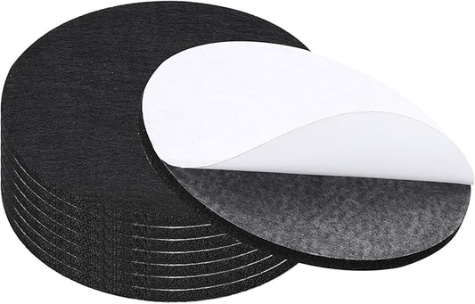PATIKIL 4" Diameter Felt Furniture Pads, 8 Pack 1/5" Thick Lamp Base Felt Round Soft Adhesive Non - Slip Anti - Scratch Backed Felt Floor Protector for Lamp Furniture DIY Craft, Black | Furniture Pads - TrueDesk
