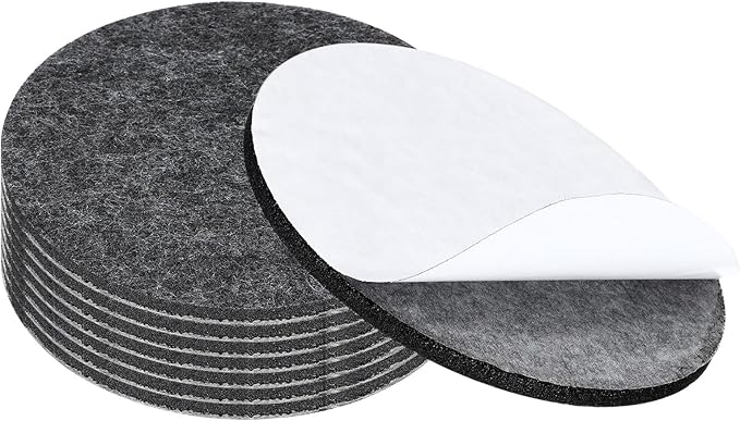 PATIKIL 4" Diameter Felt Furniture Pads, 8 Pack 1/5" Thick Lamp Base Felt Round Soft Adhesive Non - Slip Anti - Scratch Backed Felt Floor Protector for Lamp Furniture DIY Craft, Dark Grey | Furniture Pads - TrueDesk