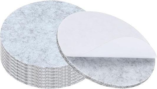 PATIKIL 4" Diameter Felt Furniture Pads, 8 Pack 1/5" Thick Lamp Base Felt Round Soft Adhesive Non - Slip Anti - Scratch Backed Felt Floor Protector for Lamp Furniture DIY Craft, Light Grey | Furniture Pads - TrueDesk