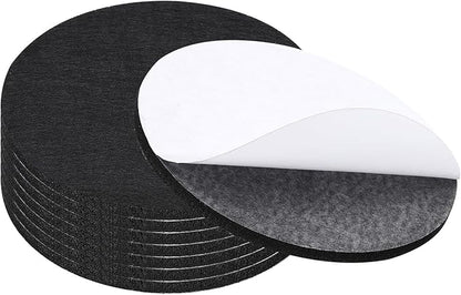 PATIKIL 4.5" Diameter Black Felt Furniture Pads, 8 Pack 1/5" Thick Round Soft Adhesive Non - Slip Anti - Scratch Backed Felt Floor Protector for Lamp Furniture DIY Craft | Furniture Pads - TrueDesk