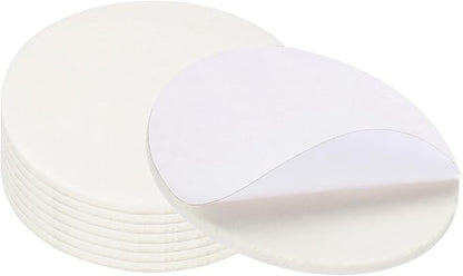 PATIKIL 4.5" Diameter Felt Furniture Pads, 8 Pack 1/5" Thick Lamp Base Felt Round Soft Adhesive Non - Slip Anti - Scratch Backed Felt Floor Protector for Lamp Furniture DIY Craft, White | Furniture Pads - TrueDesk