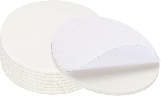 PATIKIL 4.5" Diameter Felt Furniture Pads, 8 Pack 1/5" Thick Lamp Base Felt Round Soft Adhesive Non - Slip Anti - Scratch Backed Felt Floor Protector for Lamp Furniture DIY Craft, White | Furniture Pads - TrueDesk