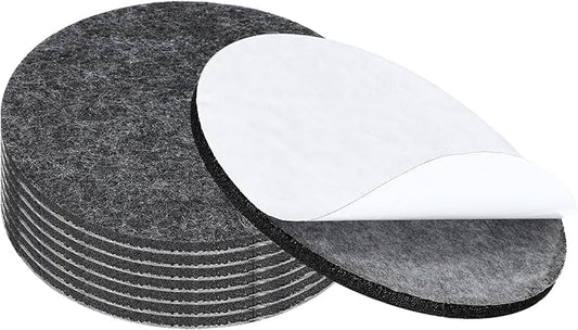 PATIKIL 4.5" Diameter Felt Furniture Pads, 8 Pack 1/5" Thick Lamp Base Felt Round Soft Adhesive Non - Slip Anti - Scratch Backed Felt Floor Protector for Lamp Furniture DIY Craft, Dark Grey | Furniture Pads - TrueDesk