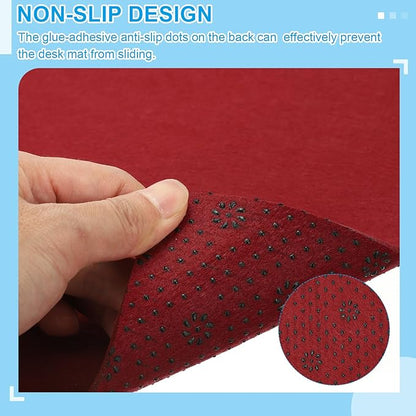 PATIKIL 47.2" x 23.6" Large Felt Desk Pad Protector, Upgrade Non - Slip Desk Mat Full Table Mouse Pad Keyboard Mats for Laptop Computer Writing Desk Table Gaming Home, Wine Red | Desk Pads Blotters - TrueDesk