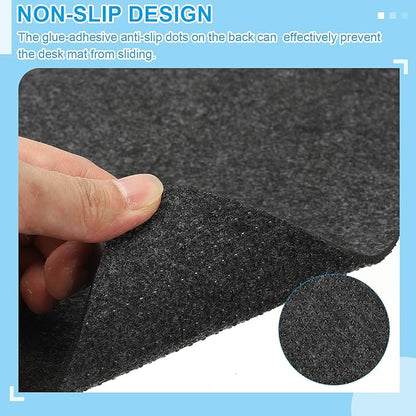 PATIKIL 47.2" x 23.6" Large Felt Desk Pad Protector, Upgrade Non - Slip Desk Mat Full Table Mouse Pad Keyboard Mats for Laptop Computer Writing Desk Table Gaming Home, Dark Gray | Desk Pads Blotters - TrueDesk