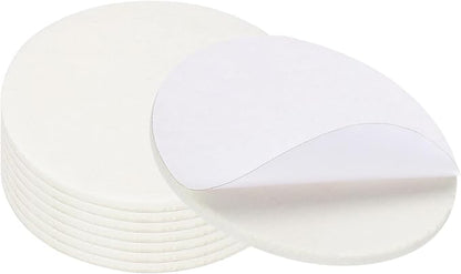 PATIKIL 5" Diameter Felt Furniture Pads, 8 Pack 1/5" Thick Lamp Base Felt Round Soft Adhesive Non - Slip Anti - Scratch Backed Felt Floor Protector for Lamp Furniture DIY Craft, White | Furniture Pads - TrueDesk