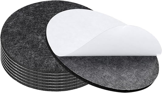 PATIKIL 5.5" Diameter Felt Furniture Pads, 8 Pack 1/5" Thick Lamp Base Felt Round Soft Adhesive Non - Slip Anti - Scratch Backed Felt Floor Protector for Lamp Furniture DIY Craft, Dark Grey | Furniture Pads - TrueDesk