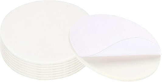 PATIKIL 5.5" Diameter Felt Furniture Pads, 8 Pack 1/5" Thick Lamp Base Felt Round Soft Adhesive Non - Slip Anti - Scratch Backed Felt Floor Protector for Lamp Furniture DIY Craft, White | Furniture Pads - TrueDesk
