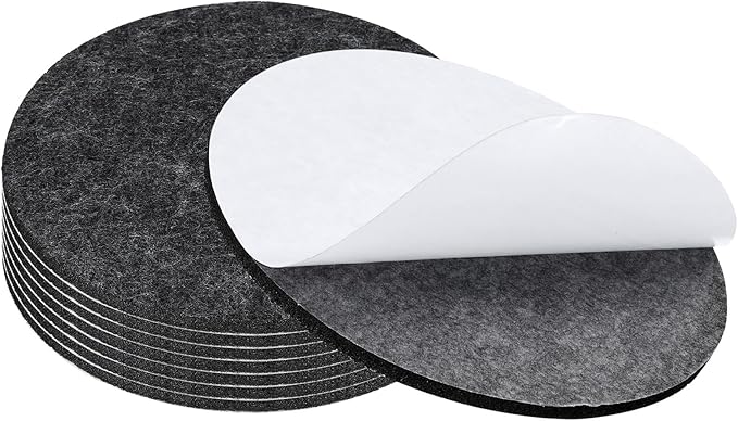 PATIKIL 6" Diameter Felt Furniture Pads, 8 Pack 1/5" Thick Lamp Base Felt Round Soft Adhesive Non - Slip Anti - Scratch Backed Felt Floor Protector for Lamp Furniture DIY Craft, Dark Grey | Furniture Pads - TrueDesk