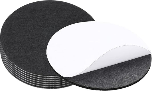PATIKIL 6" Diameter Felt Furniture Pads, 8 Pack 1/5" Thick Lamp Base Felt Round Soft Adhesive Non - Slip Anti - Scratch Backed Felt Floor Protector for Lamp Furniture DIY Craft, Black | Furniture Pads - TrueDesk