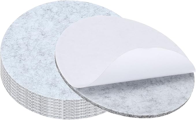 PATIKIL 6.5" Diameter Felt Furniture Pads, 8 Pack 1/5" Thick Lamp Base Felt Round Soft Adhesive Non - Slip Anti - Scratch Backed Felt Floor Protector for Lamp Furniture DIY Craft, Light Grey | Furniture Pads - TrueDesk