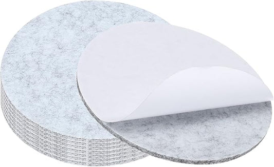 PATIKIL 6.5" Diameter Felt Furniture Pads, 8 Pack 1/5" Thick Lamp Base Felt Round Soft Adhesive Non - Slip Anti - Scratch Backed Felt Floor Protector for Lamp Furniture DIY Craft, Light Grey | Furniture Pads - TrueDesk