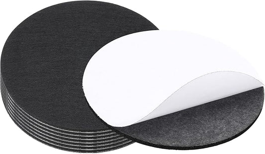 PATIKIL 6.5" Diameter Felt Furniture Pads, 8 Pack 1/5" Thick Lamp Base Felt Round Soft Adhesive Non - Slip Anti - Scratch Backed Felt Floor Protector for Lamp Furniture DIY Craft, Black | Furniture Pads - TrueDesk