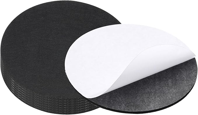 PATIKIL 7" Diameter Felt Furniture Pads, 8 Pack 1/5" Thick Lamp Base Felt Round Soft Adhesive Non - Slip Anti - Scratch Backed Felt Floor Protector for Lamp Furniture DIY Craft, Black | Furniture Pads - TrueDesk