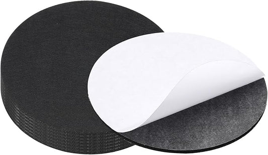 PATIKIL 7" Diameter Felt Furniture Pads, 8 Pack 1/5" Thick Lamp Base Felt Round Soft Adhesive Non - Slip Anti - Scratch Backed Felt Floor Protector for Lamp Furniture DIY Craft, Black | Furniture Pads - TrueDesk