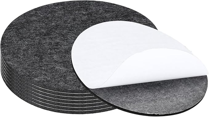 PATIKIL 8" Diameter Felt Furniture Pads, 8 Pack 1/5" Thick Lamp Base Felt Round Soft Adhesive Non - Slip Anti - Scratch Backed Felt Floor Protector for Lamp Furniture DIY Craft, Dark Grey | Furniture Pads - TrueDesk