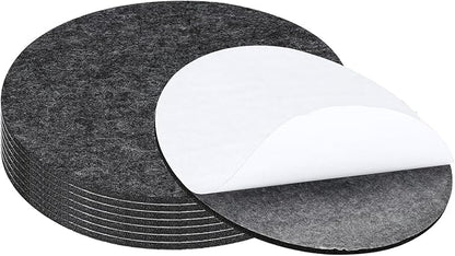 PATIKIL 8" Diameter Felt Furniture Pads, 8 Pack 1/5" Thick Lamp Base Felt Round Soft Adhesive Non - Slip Anti - Scratch Backed Felt Floor Protector for Lamp Furniture DIY Craft, Dark Grey | Furniture Pads - TrueDesk