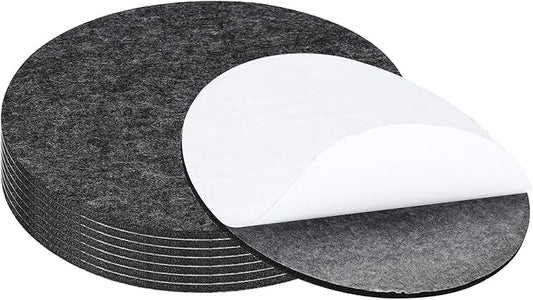 PATIKIL 8" Diameter Felt Furniture Pads, 8 Pack 1/5" Thick Lamp Base Felt Round Soft Adhesive Non - Slip Anti - Scratch Backed Felt Floor Protector for Lamp Furniture DIY Craft, Dark Grey | Furniture Pads - TrueDesk