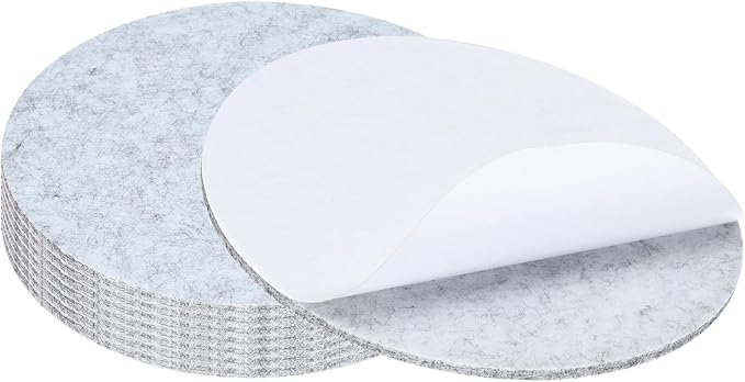 PATIKIL 8" Diameter Felt Furniture Pads, 8 Pack 1/5" Thick Lamp Base Felt Round Soft Adhesive Non - Slip Anti - Scratch Backed Felt Floor Protector for Lamp Furniture DIY Craft, Light Grey | Furniture Pads - TrueDesk