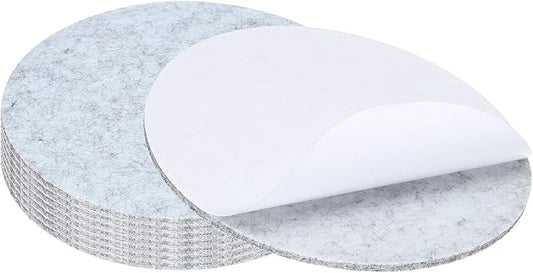 PATIKIL 8" Diameter Felt Furniture Pads, 8 Pack 1/5" Thick Lamp Base Felt Round Soft Adhesive Non - Slip Anti - Scratch Backed Felt Floor Protector for Lamp Furniture DIY Craft, Light Grey | Furniture Pads - TrueDesk