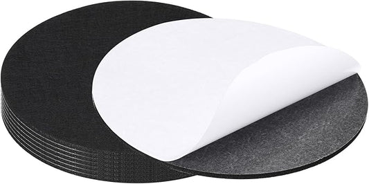 PATIKIL 9" Diameter Felt Furniture Pads, 8 Pack 1/5" Thick Lamp Base Felt Round Soft Adhesive Non - Slip Anti - Scratch Backed Felt Floor Protector for Lamp Furniture DIY Craft, Black | Furniture Pads - TrueDesk