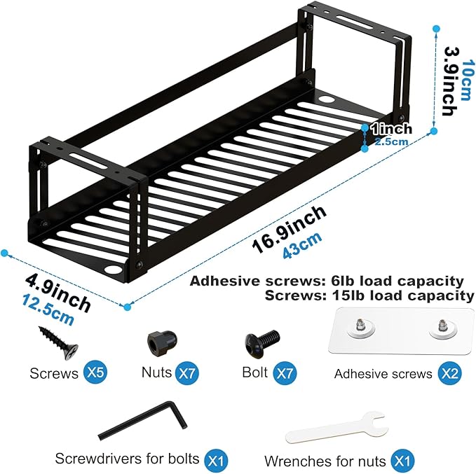 PAVSTINE Under Desk Cable Management Tray, 17 in Metal Cable Tray Basket for Wire Management, Power Strip Holder, Cord Organizer, Wire Tamer for Home/Office Desk Cable Hider Black | Cable Raceways - TrueDesk