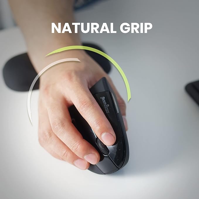 Perixx PERIMICE - 713 Wireless Ergonomic Vertical Mouse - 800/1200/1600 DPI - Right Handed - Recommended with RSI User | Mice - TrueDesk
