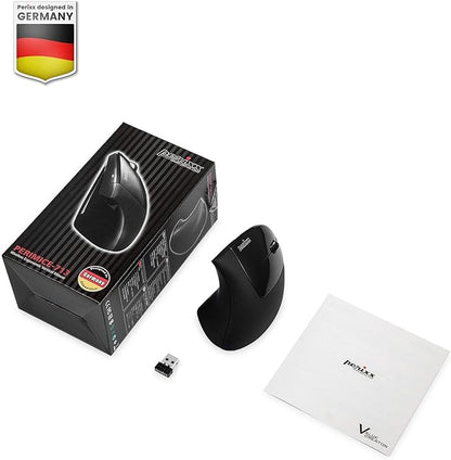 Perixx PERIMICE - 713 Wireless Ergonomic Vertical Mouse - 800/1200/1600 DPI - Right Handed - Recommended with RSI User | Mice - TrueDesk