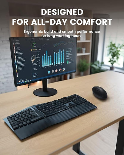 Perixx PERIMICE - 719R Wireless 2.4G Rechargeable Ergonomic Mouse - Duo Wired and Cordless Charging Feature - Black | Mice - TrueDesk