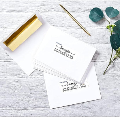 Personalized Address Labels, 250 Rolls, 2.6"L x .75"H - White Matte Finish - Made in USA | Address Labels - TrueDesk