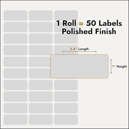 Personalized Address Labels, 250 Rolls, 2.6"L x .75"H - White Matte Finish - Made in USA | Address Labels - TrueDesk
