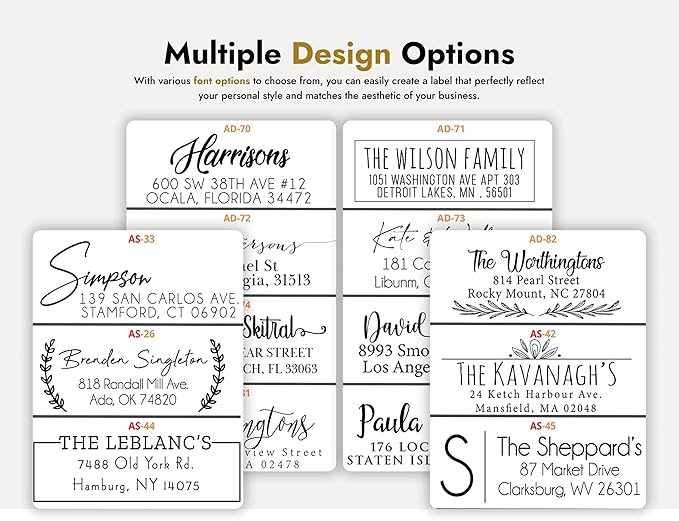 Personalized Address Labels, 250 Rolls, 2.6"L x .75"H - White Matte Finish - Made in USA | Address Labels - TrueDesk