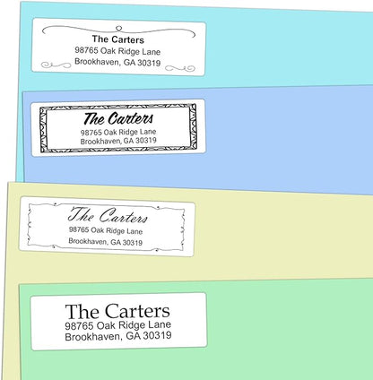 Personalized Return Address Labels - Black and White Custom Address Stickers on Sheets (50 - 1000 Labels) | Address Labels - TrueDesk