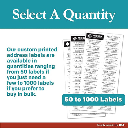 Personalized Return Address Labels - Black and White Custom Address Stickers on Sheets (50 - 1000 Labels) | Address Labels - TrueDesk