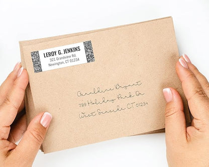Personalized Return Address Labels - Black & White Styles - Choose Your Design - Custom Self Adhesive Stickers for Envelopes (60 - 960 Labels) (Bold Style) | Address Labels - TrueDesk