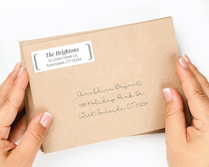 Personalized Return Address Labels - Black & White Styles - Choose Your Design - Custom Self Adhesive Stickers for Envelopes (60 - 960 Labels) (Classic Style) | Address Labels - TrueDesk