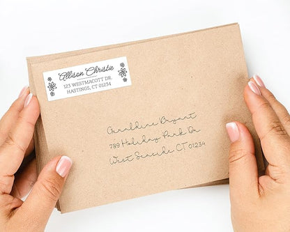 Personalized Return Address Labels - Black & White Styles - Choose Your Design - Custom Self Adhesive Stickers for Envelopes (60 - 960 Labels) (Elegant Style) | Address Labels - TrueDesk